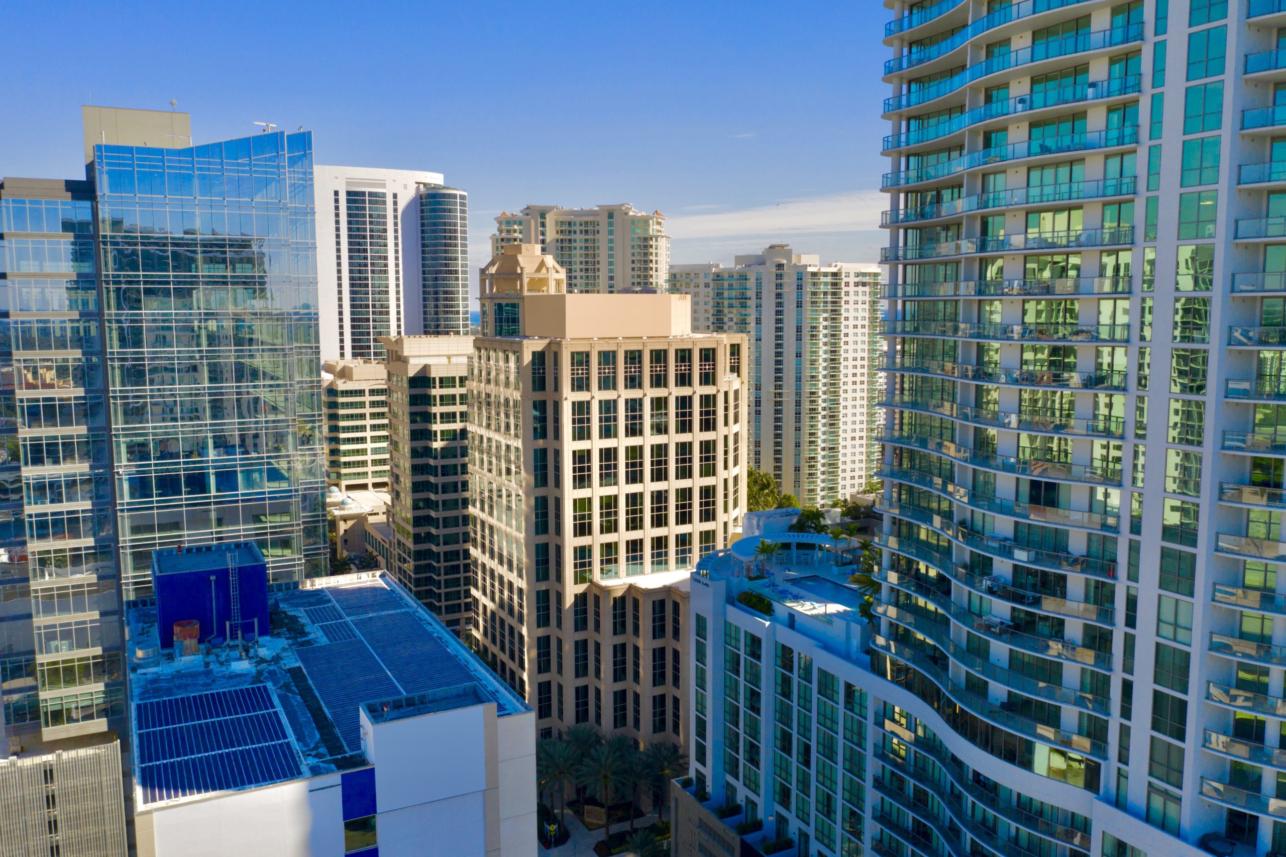 Cityscape scene Downtown Fort Lauderdale FL USA