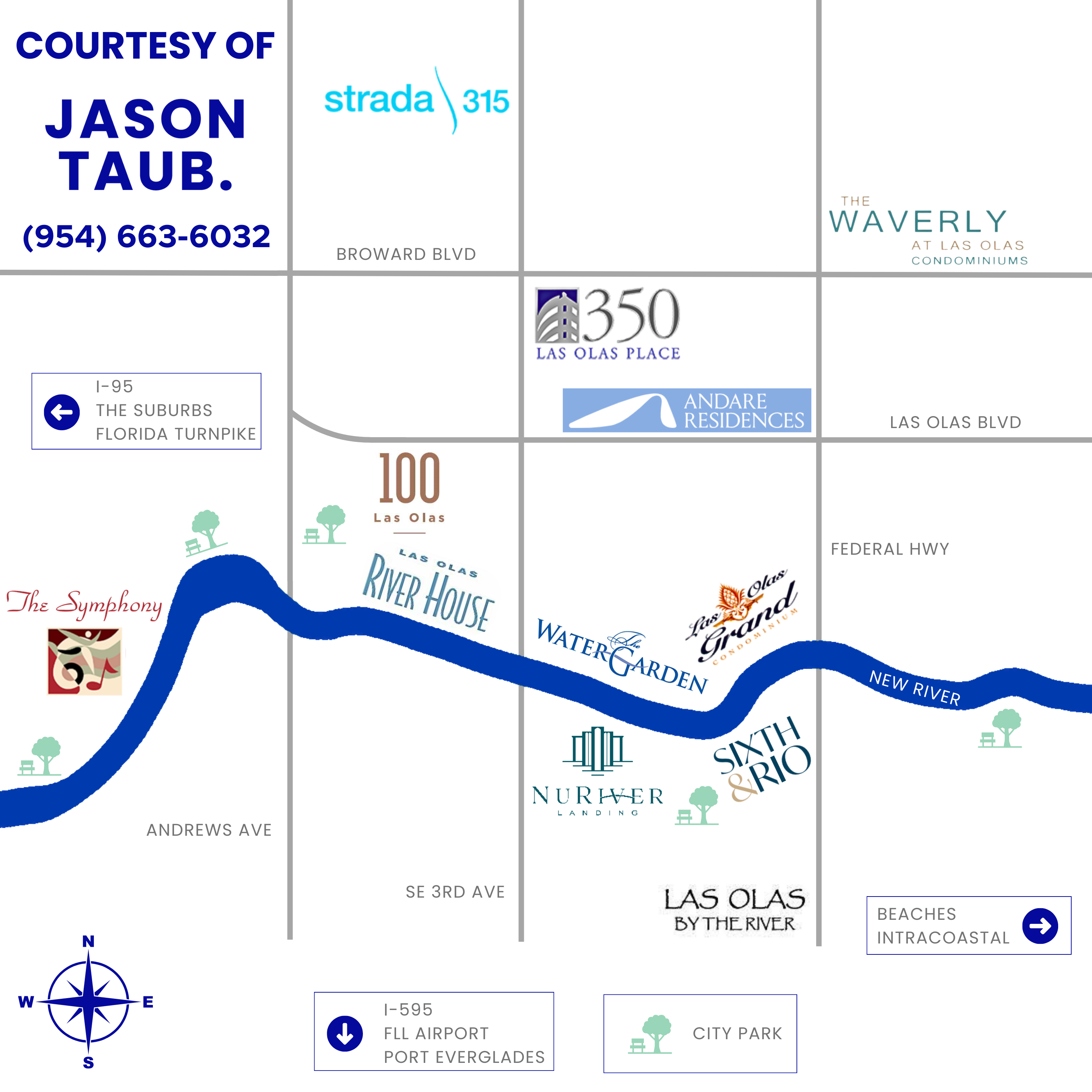 Downtown Fort Lauderdale Luxury Condo Map