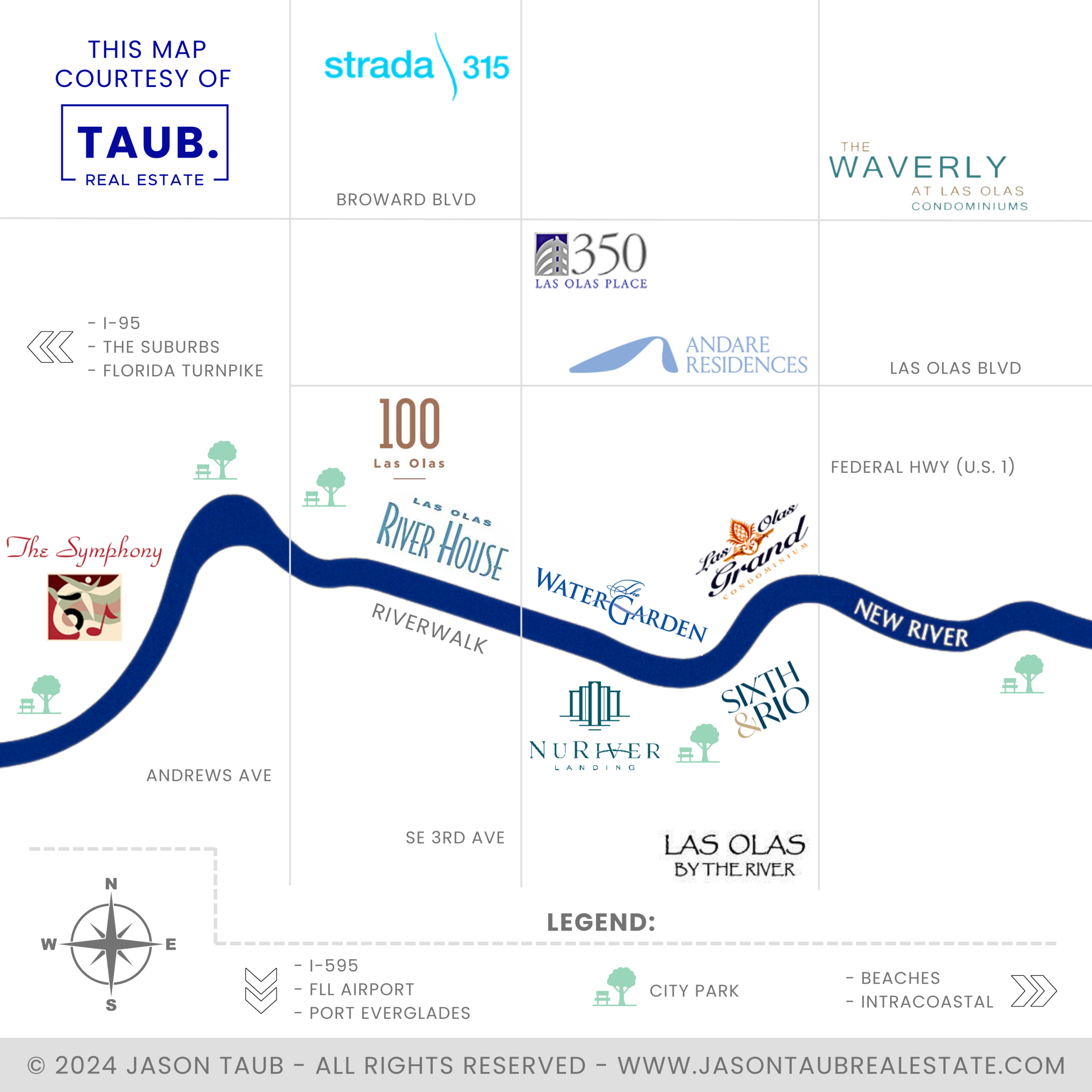 Downtown Fort Lauderdale Luxury Condo Map